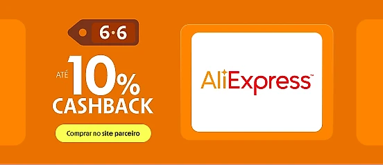 ALIEXPRESS com até 10% de cashback 