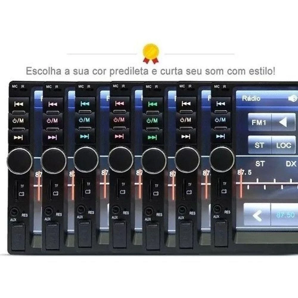 Central Multimídia 2 Din Mp5 S10 2012-15 Câmera Moldura