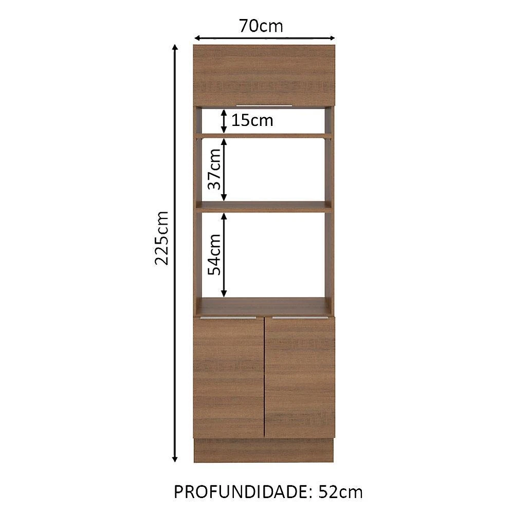 Torre quente madesa stella 70 cm 3 portas - rustic