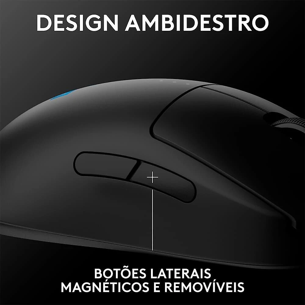 Mouse Gamer Sem Fio Logitech G PRO 2 com Lightspeed, RGB Lightsync, Ambidestro, 4 Botões Programáveis, DPI de 32K, Preto - 910-007294