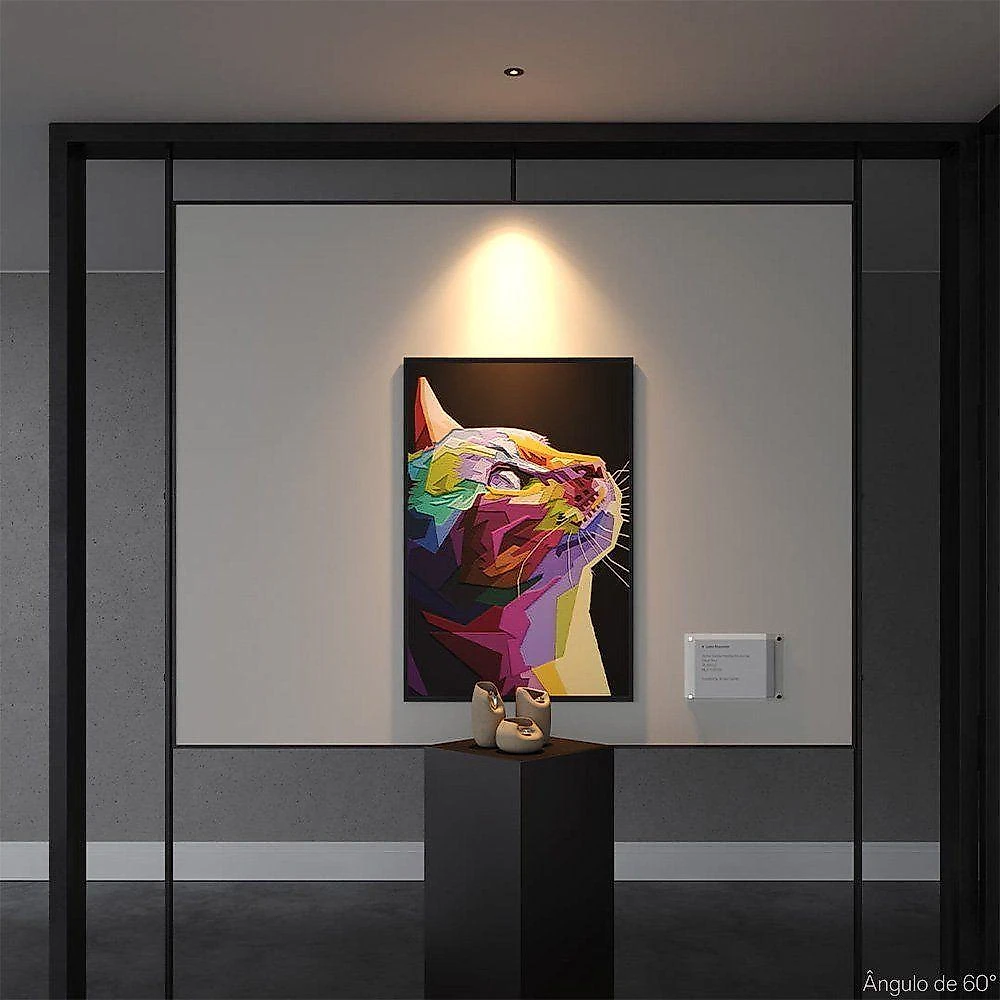 Spot De Embutir Nordecor Lova Led 15-60° Alto Irc 97 10w Bivolt Preto - 2700k - Luz Amarela