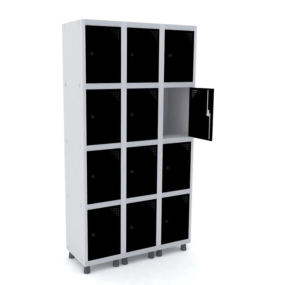 Armário Guarda Volume Locker Roupeiro 12 Portas Aço GRP 503/12