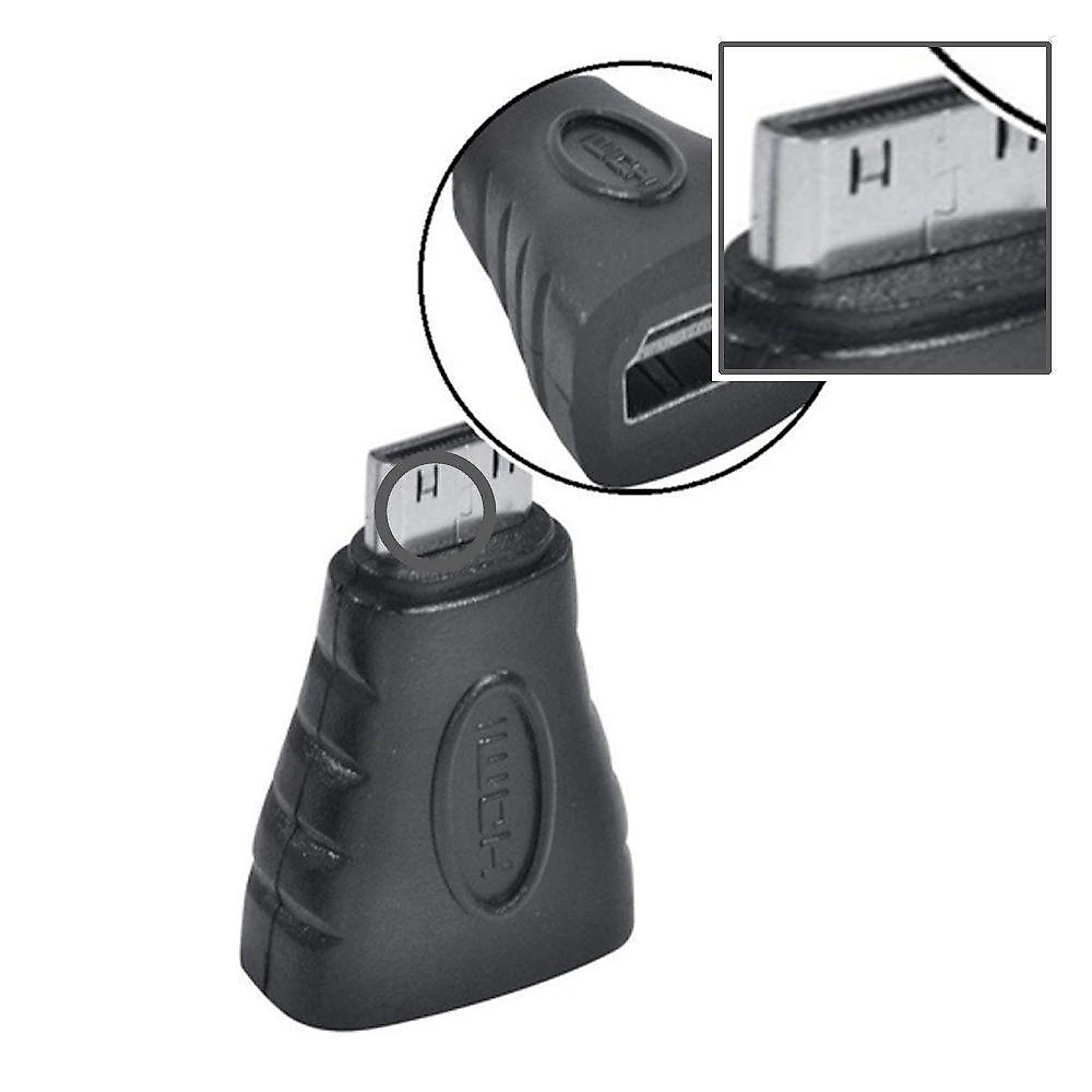 Adaptador Mini HDMI Macho X HDMI Fêmea AHF-MH Bidirecional 19 Pinos Preto Vinik