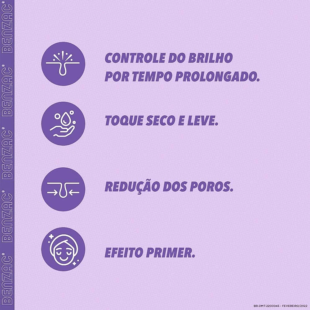 Hidratante facial pele oleosa matificante dermotivin benzac 50g