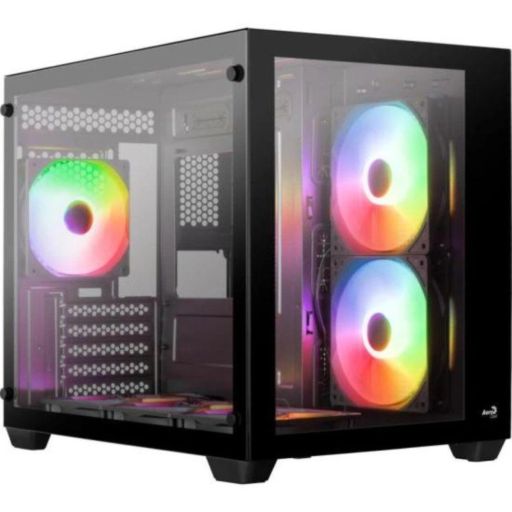 Gabinete Gamer Dryft Mid Tower Micro-ATX Aço com 6 Fans ARGB Preto Aerocool