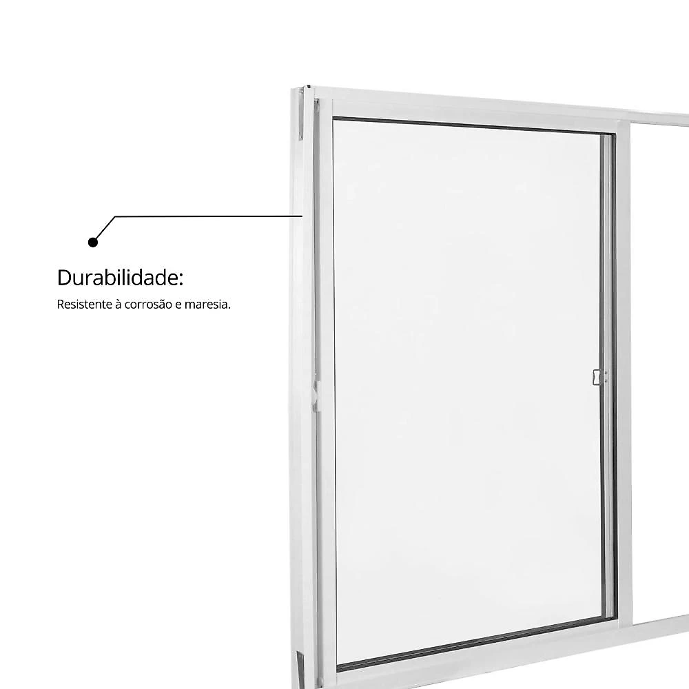 Janela de Alumínio de Correr 100x100cm 2 Folhas com Vidro Liso Linha Soft Mgm Branco Janela de Alumínio de Correr 100x100cm Vidro Liso Linha Soft MGM Branco