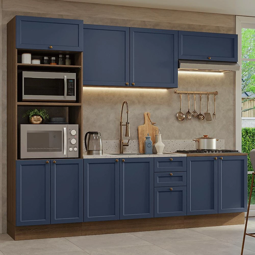 Armário de Cozinha Completa 270 cm Vik Madesa 01