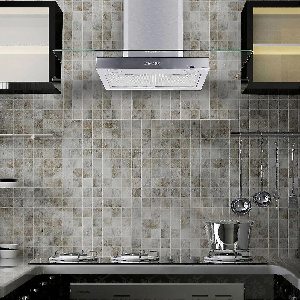Coifa Flat Philco PCO90I 90cm Led Vidro Inox Exaustor e Depurador 110V