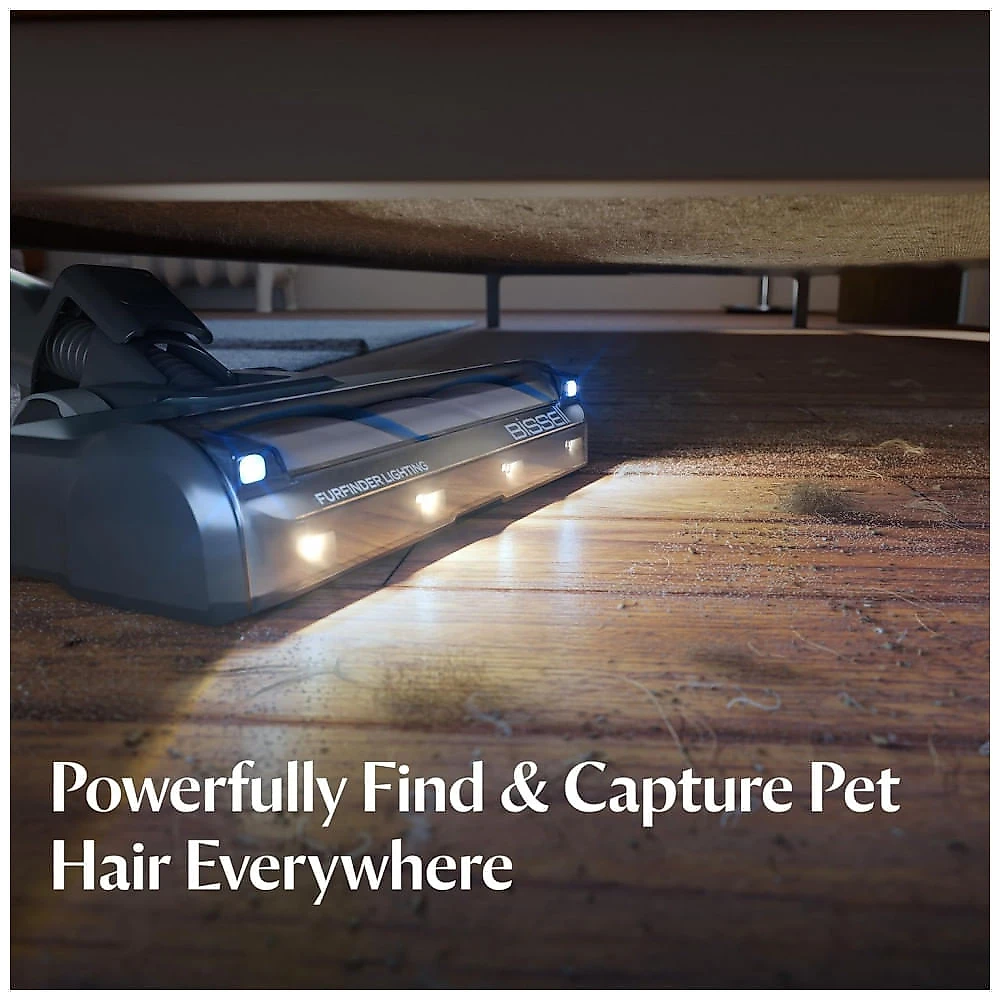 Aspirador Sem Fio Bissell PowerClean FurFinder Cinza Escuro Antiembaraço 200W 40 Minutos 25.2V.