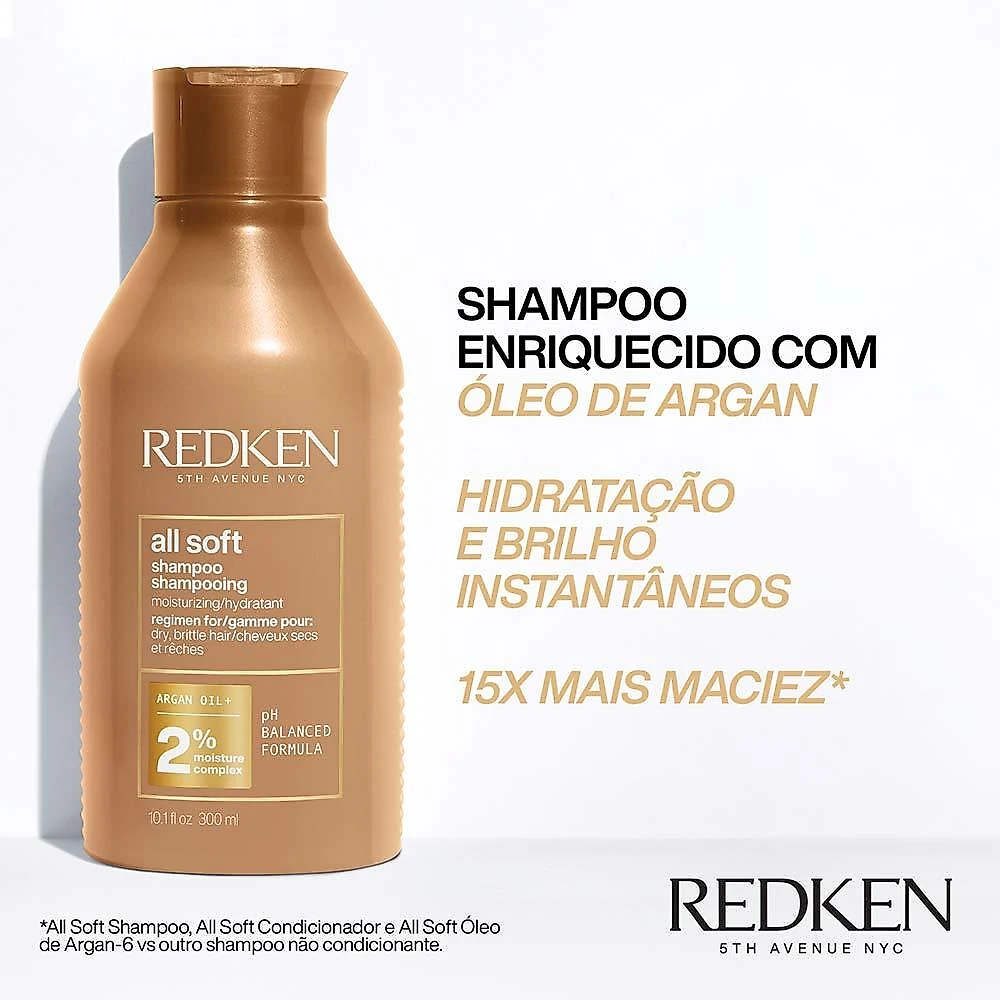 Redken all soft - shampoo hidratante 300ml