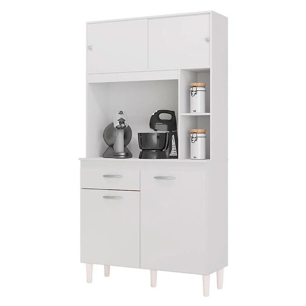 Armário Para Cozinha Kit Duda 90 Cm Branco – Poquema