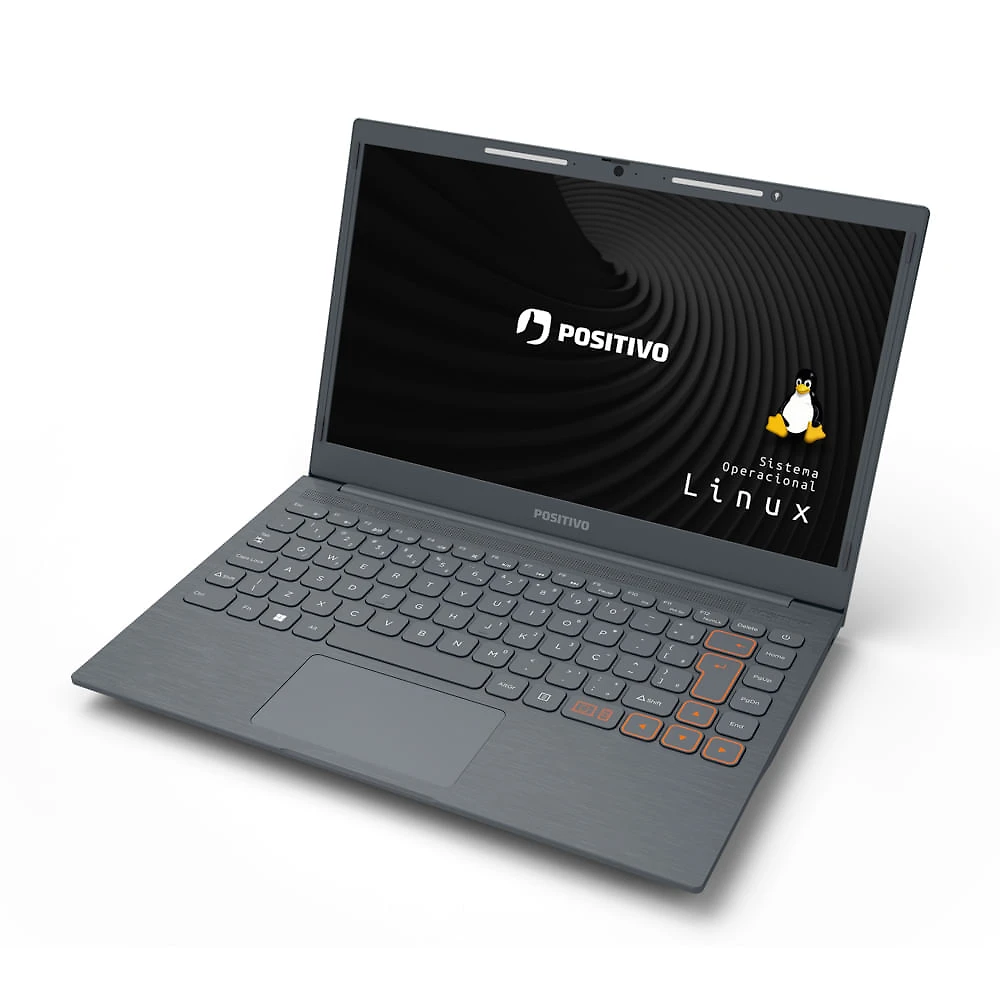 Notebook Positivo Vision C14 Intel® Celeron® Linux 8GB RAM 256GB eMMC 14.1” LED HD Lumina BAR - Cinza