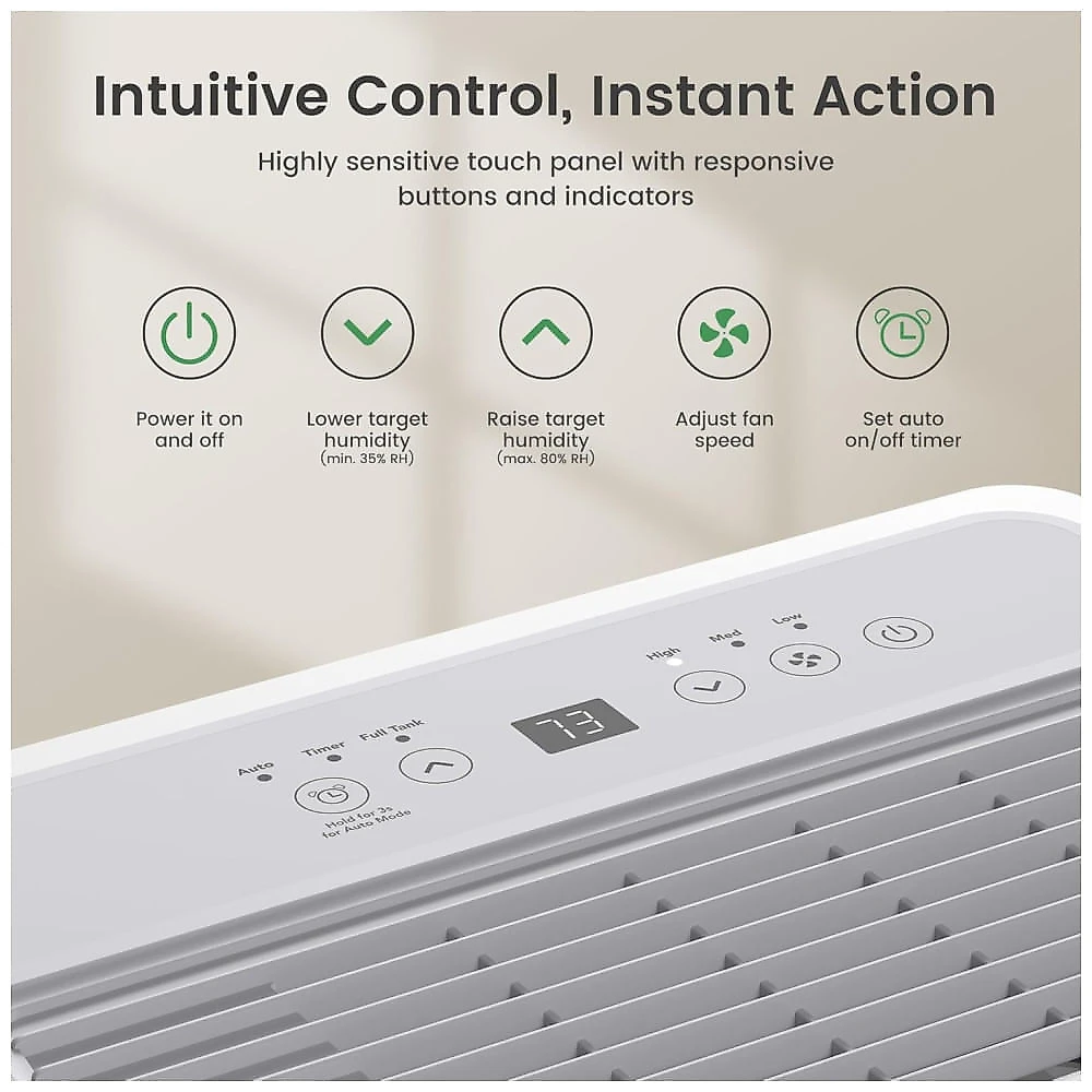Desumidificador Waykar 70,97 Litros Energy Star para Ambientes Grandes de até 666 metros quadrados - Casa, Porão, Comercial, Industrial