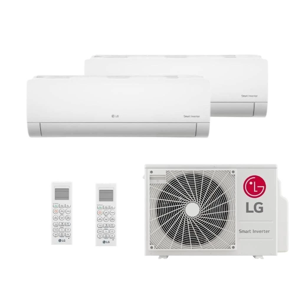 Ar condicionado bi split lg 18000 btus (hw 12k+12k) quente e frio inverter 220v r32 z2uw18gfb1.awgzbr1