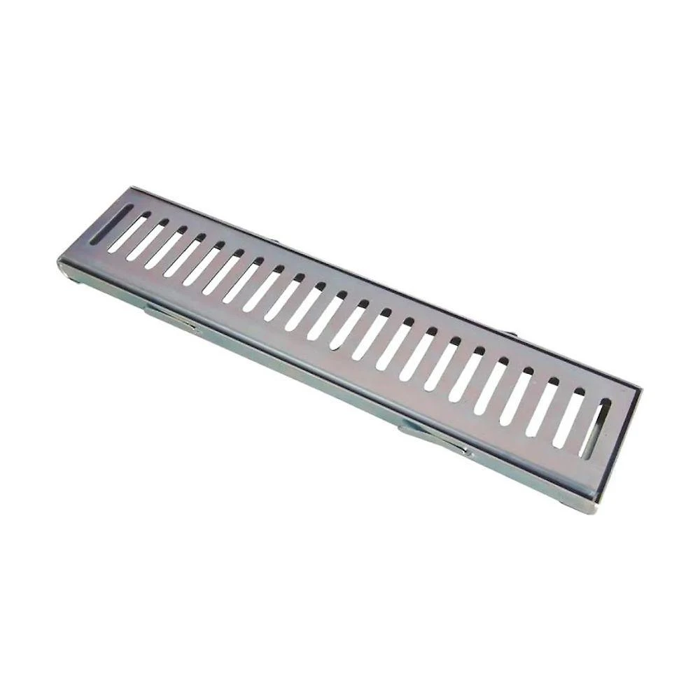 Ralo Grelha com Caixilho Aço Galvanizado 2MM 10x50cm Encaixe Inox Metasal