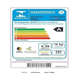 Lava e Seca LG Smart WD16WNTS6B 16kg 127V Branca Inteligência Artificial AI DD 110V
