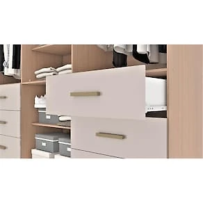 Miniatura Guarda-Roupa Casal Bartira Santiago 6 Portas de Bater 6 Gavetas Externas MDP - 209,2cm de Largura Avelã/Capuccino