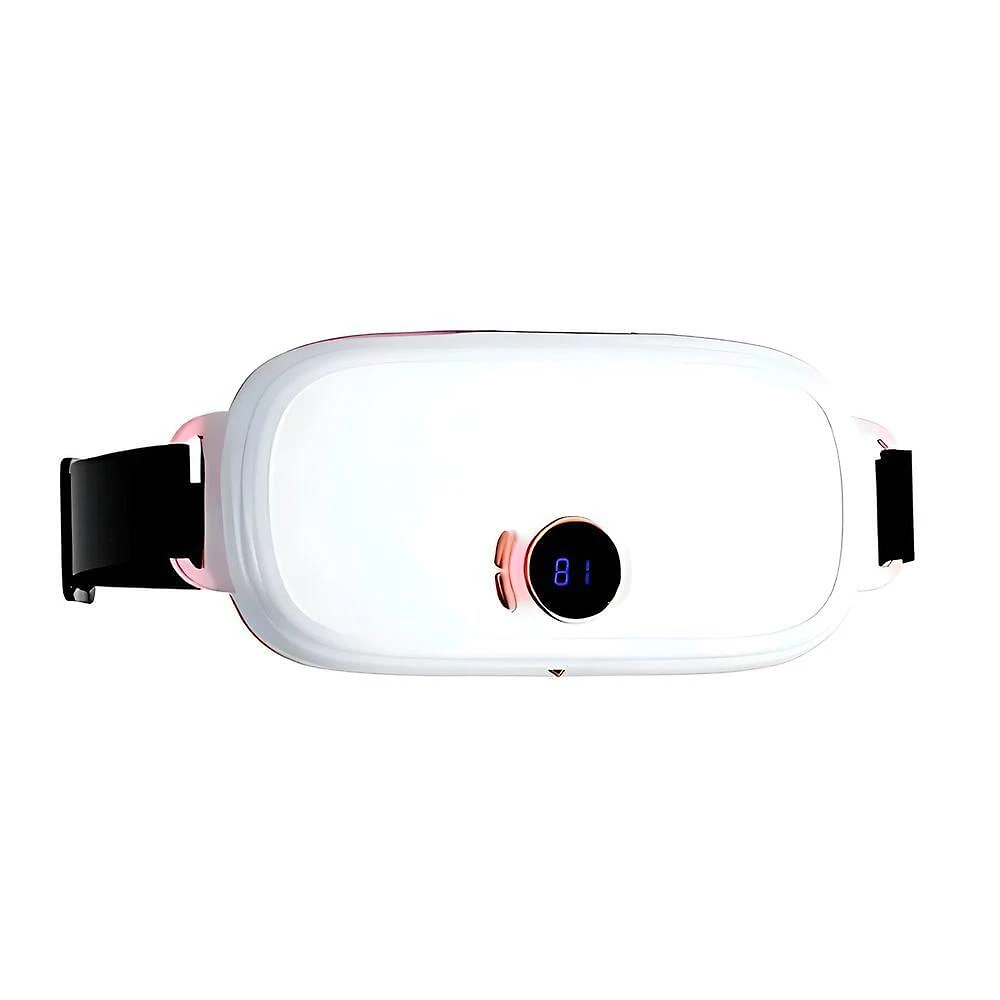 Massageador Térmico Abdominal Com Vibração – Alívio Para Cólica Menstrual E Dor Lombar Recarregável branco