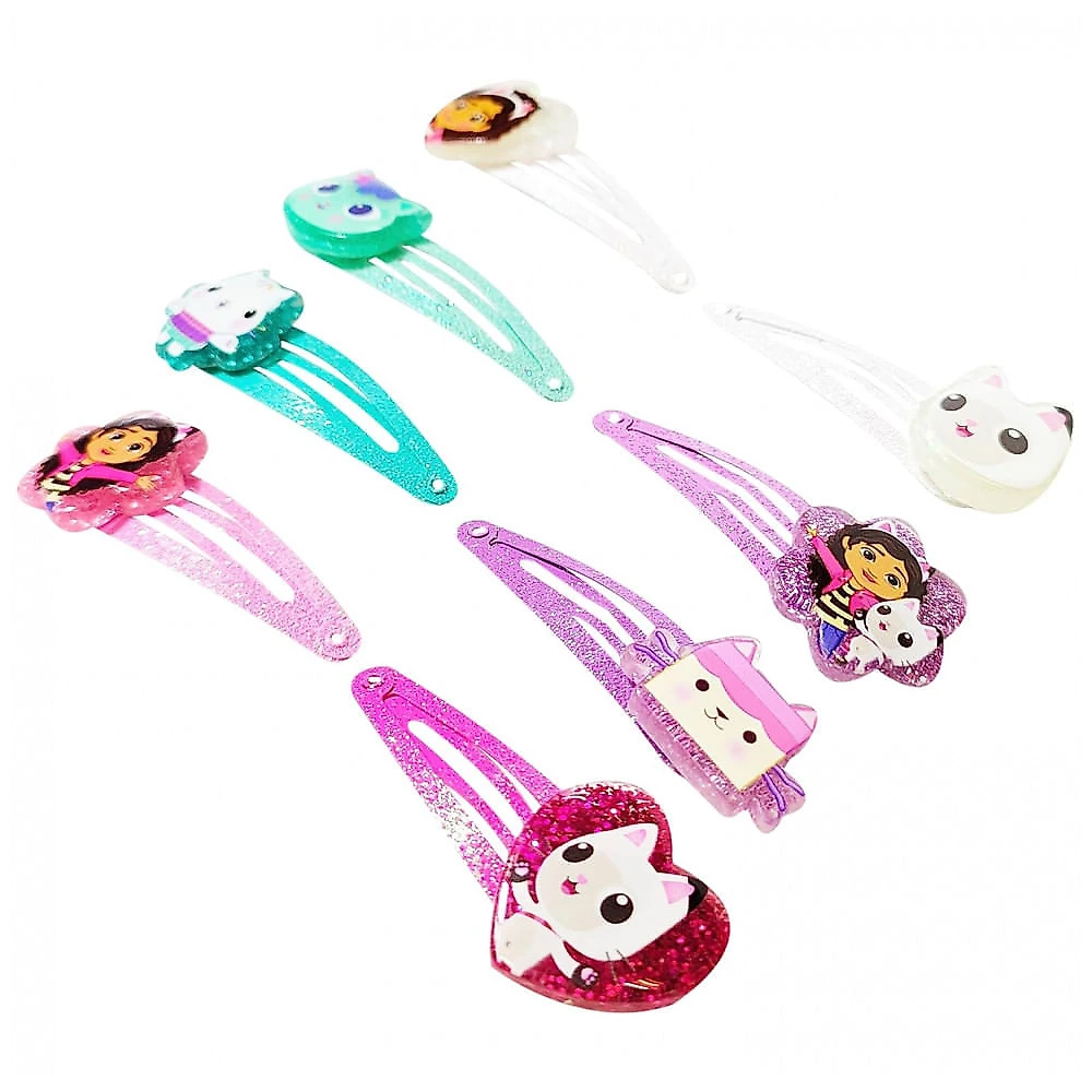 Presilhas de Cabelo Gabbys Dollhouse para Meninas - Kit com 8 Presilhas Coloridas Idade 3+,Luv Her