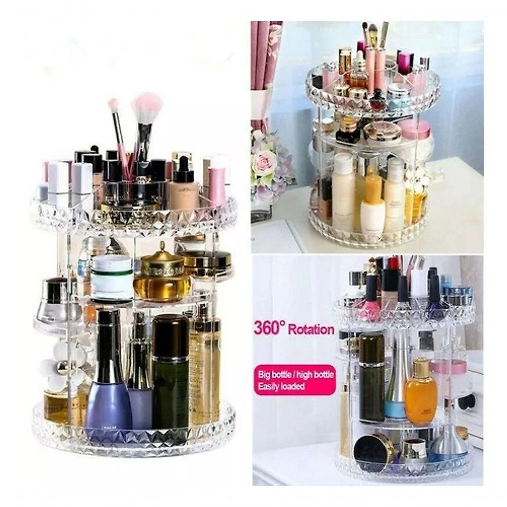 Organizador De Cosmético Maquiagem Acrílico Giratório 360º G