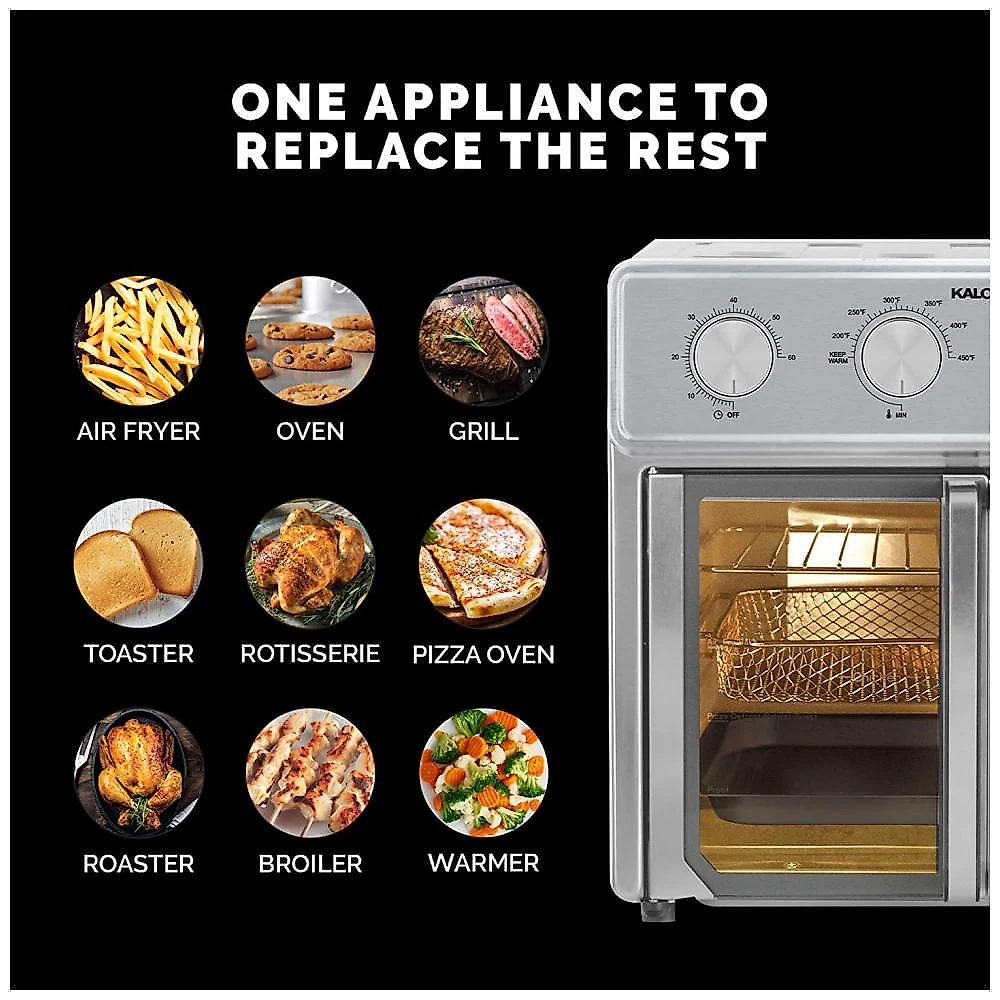Kalorik AFO 47267 Forno Eletrico de Bancada 26L 9 em 1 Multifuncoes com 7 Acessorios de Cozinha em Aco Inoxidavel