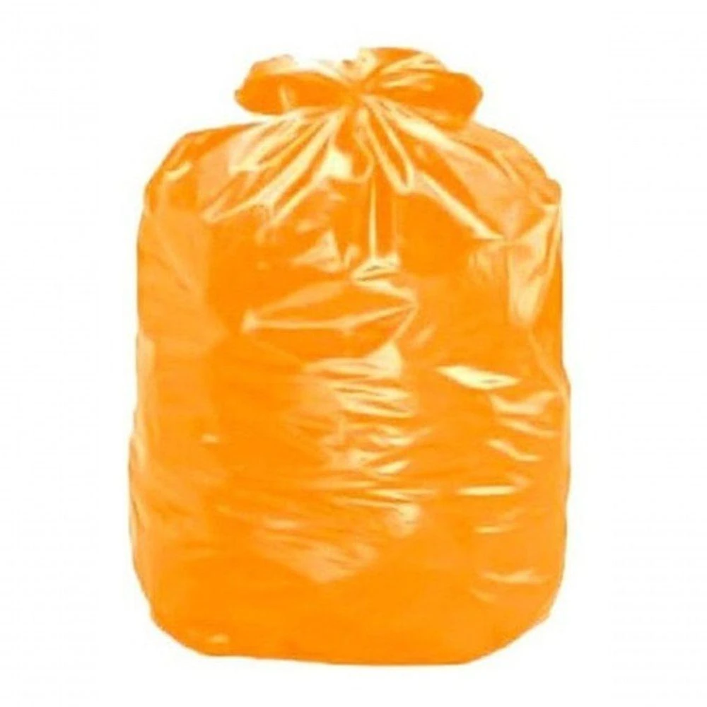 Saco de Lixo Reciclar 100 Litros 115x130x6 para Reciclagem Material Resistente Laranja Higipack