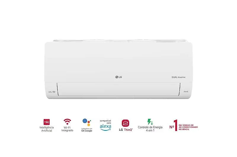 Ar-Condicionado LG AI Dual Inverter Voice 9.000 Btus Frio S3-Q09AA31C 220V 220V