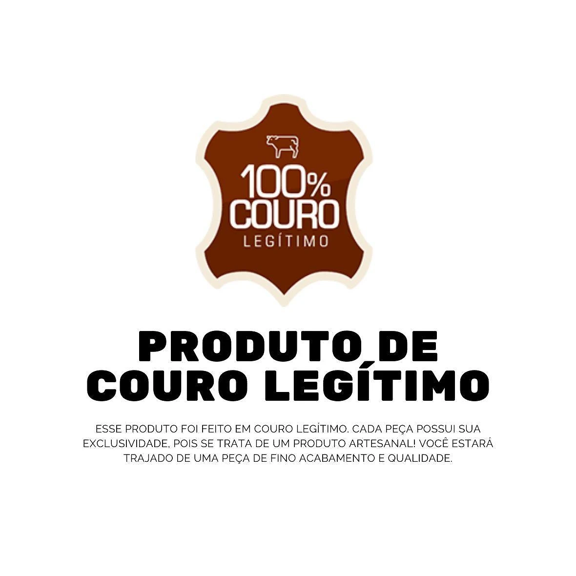 Miniatura Capanga Masculina de Couro | Fecho de Zíper | Tamanho M