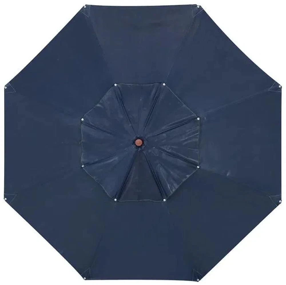 Ombrelone central positano em madeira 2,40 metros azul bel