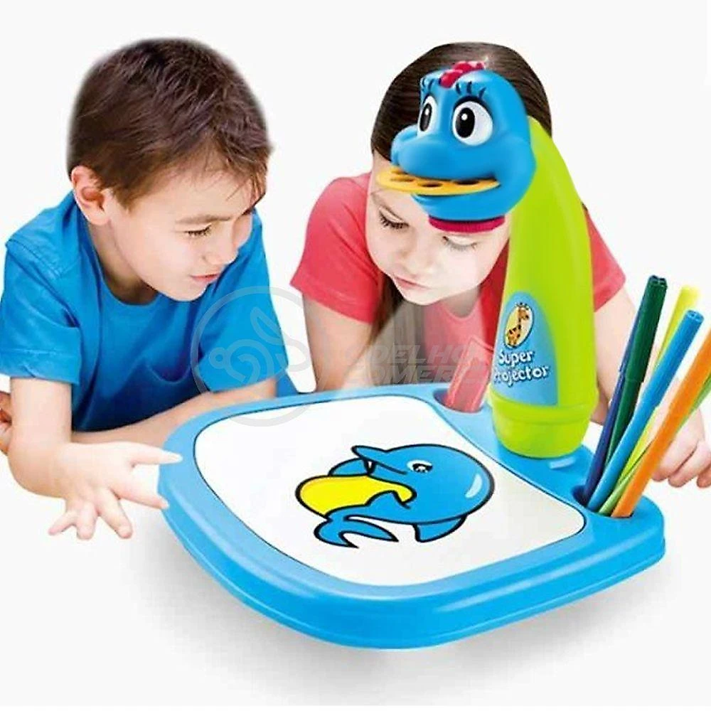 Projetor para Desenho Infantil Mesa de Desenhos Interativos Infantil Galinha Azul com Discos