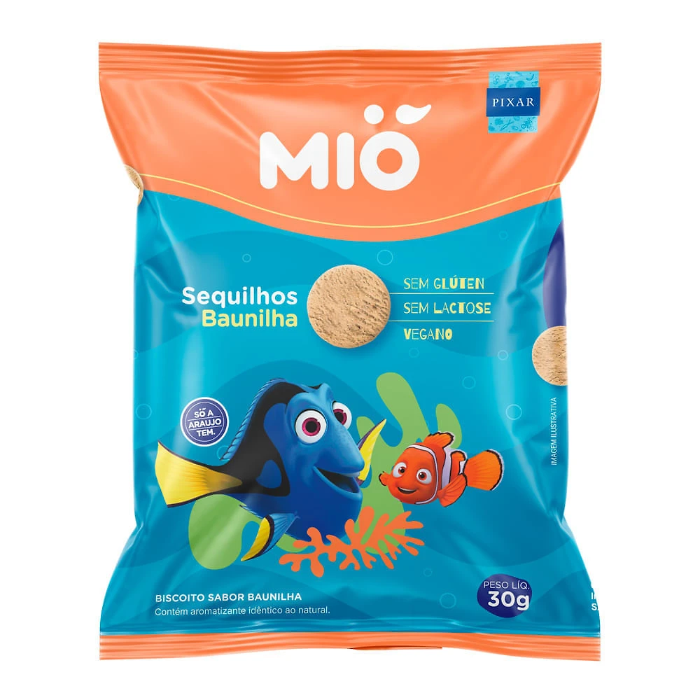 Biscoito Sequilhos Mió Disney Pixar Sabor Baunilha 30g