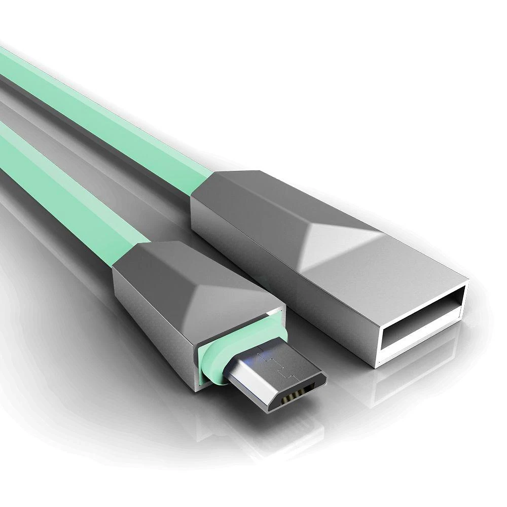 Cabo USB-Micro USB C3tech CB-M170GR Recarga e Sincronização Fast Charger 2.4A 1M Verde 1 Cabo