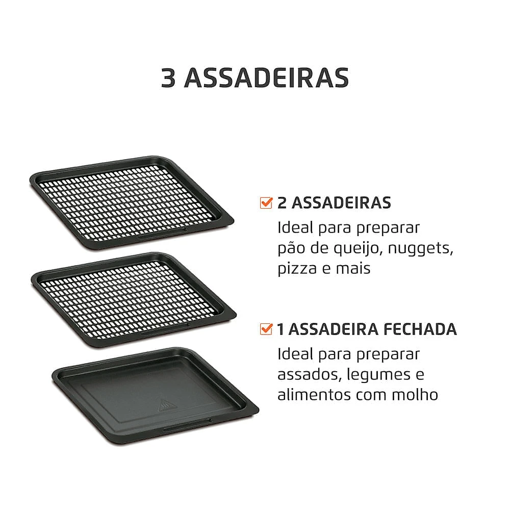 Fritadeira Air Fryer Forno Oven 12L 110V - Mondial