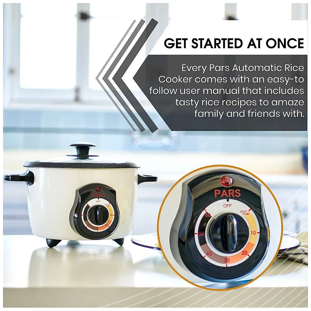 Pars Automatic Persian Rice Cooker Tahdig Rice Maker Perfect Rice Crust 3 Cup