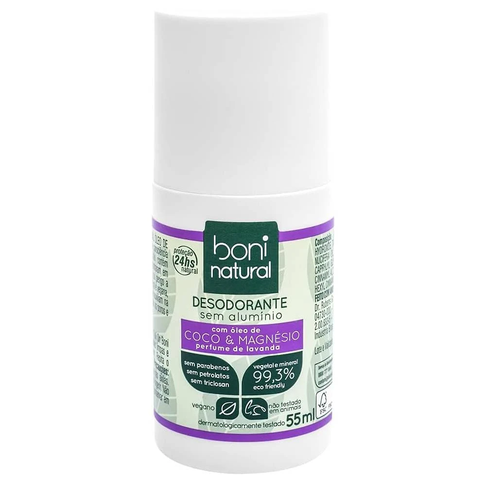 Desodorante Roll-on Boni Natural Coco E Magnésio 55ml