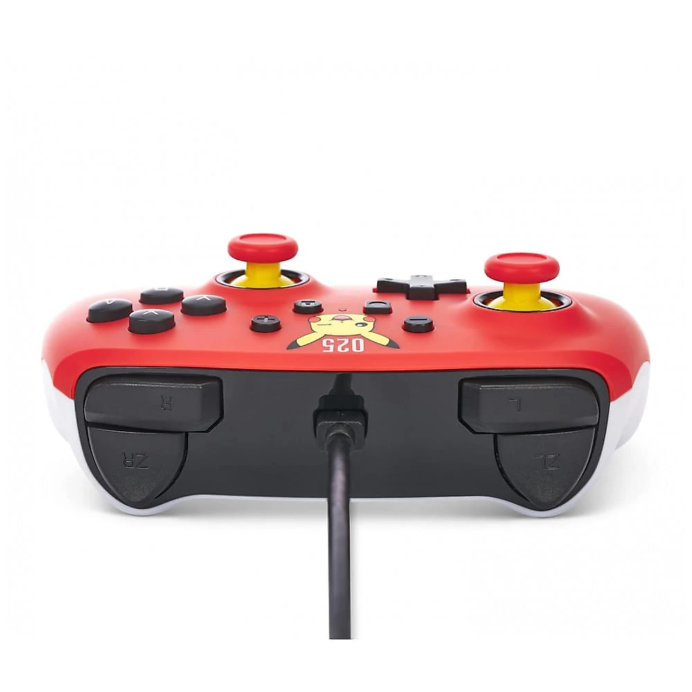 Controle com fio PowerA para Nintendo Switch Laughing Pikachu amarelo cabo USB destacável 3m
