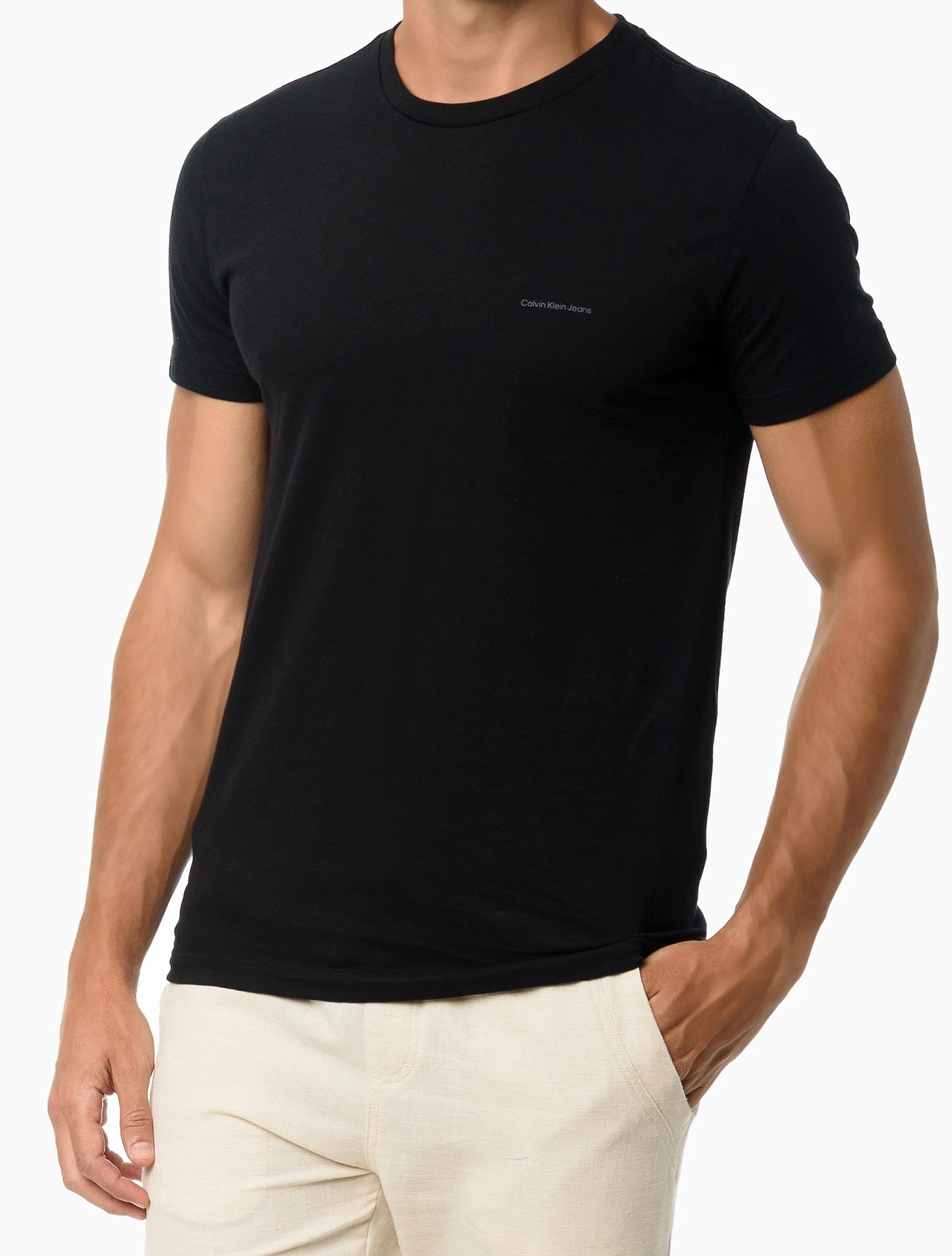 Camiseta Masculina Minimalista Preta Calvin Klein Jeans