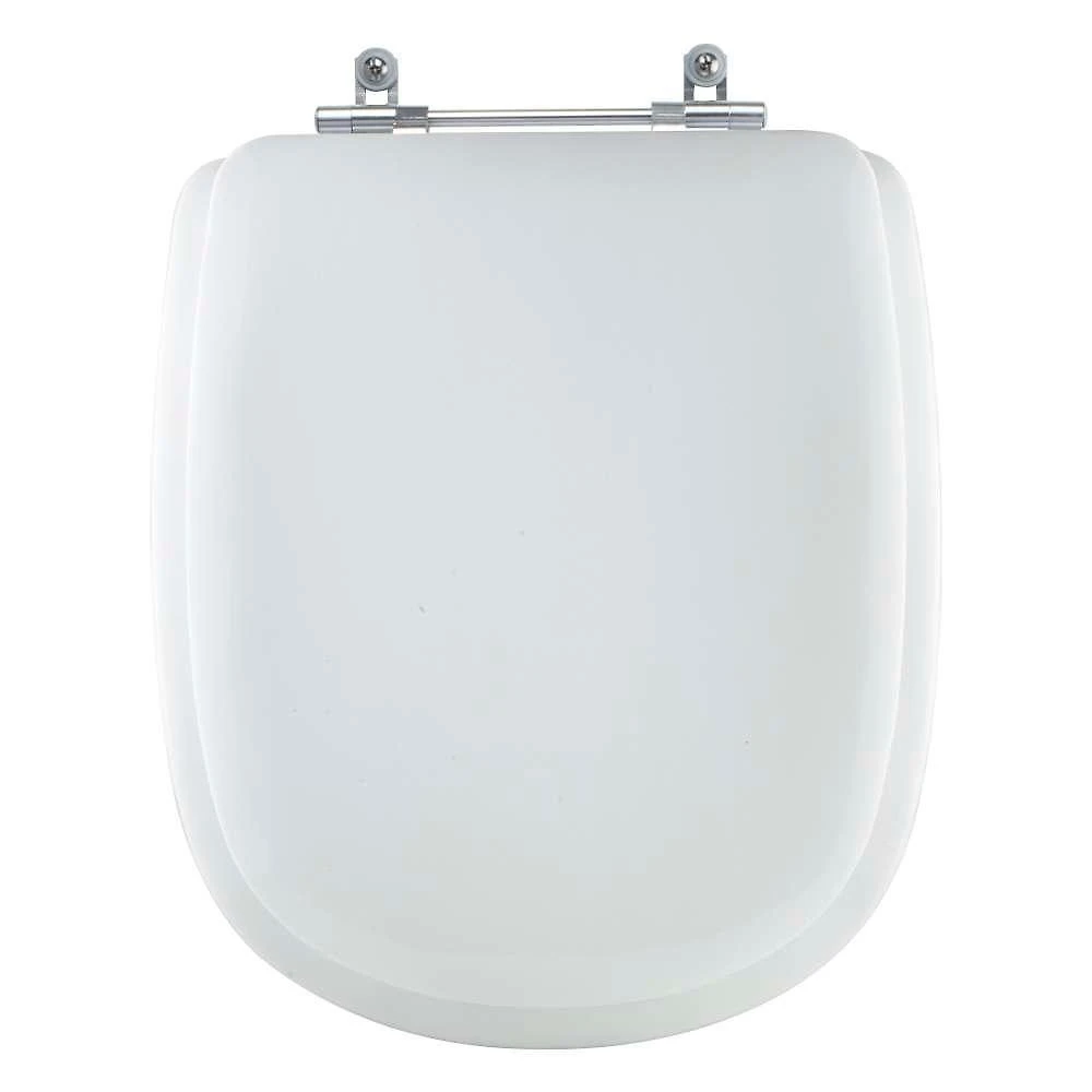 Assento Sanitário Dona Beja Oval Poliuretano Parafusado Almofadado Branco Pontto Lavabo