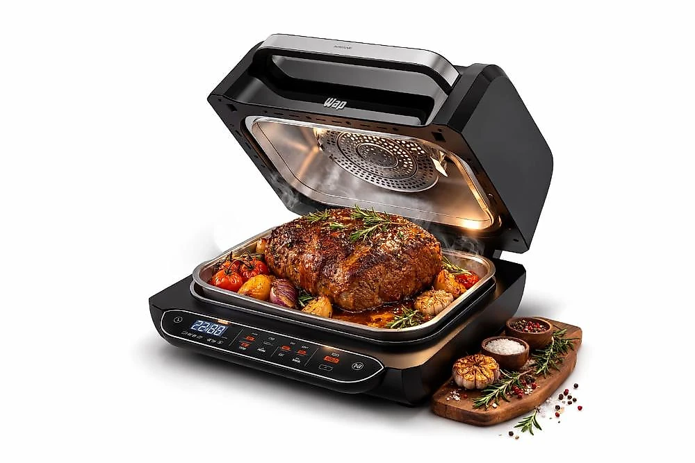 Fritadeira elétrica airfry wap barbecue heat digital prosdócimo wc ab1030 6,6l 1700w preto 220