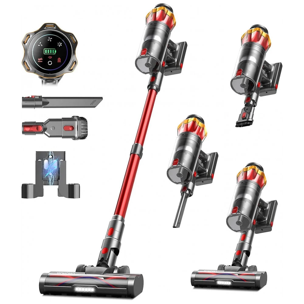 Aspirador de Pó Sem Fio MOHOMO Nova V5, 600W 50KPa 70Min de Limpeza Contínua, Filtro HEPA, Tela OLED Touch, Escova Anti-Emaranhado, Ideal para Pisos e