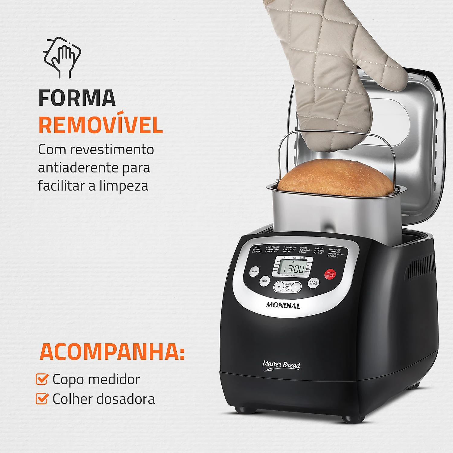 Miniatura Panificadora Mondial Master Bread NPF-53 127V