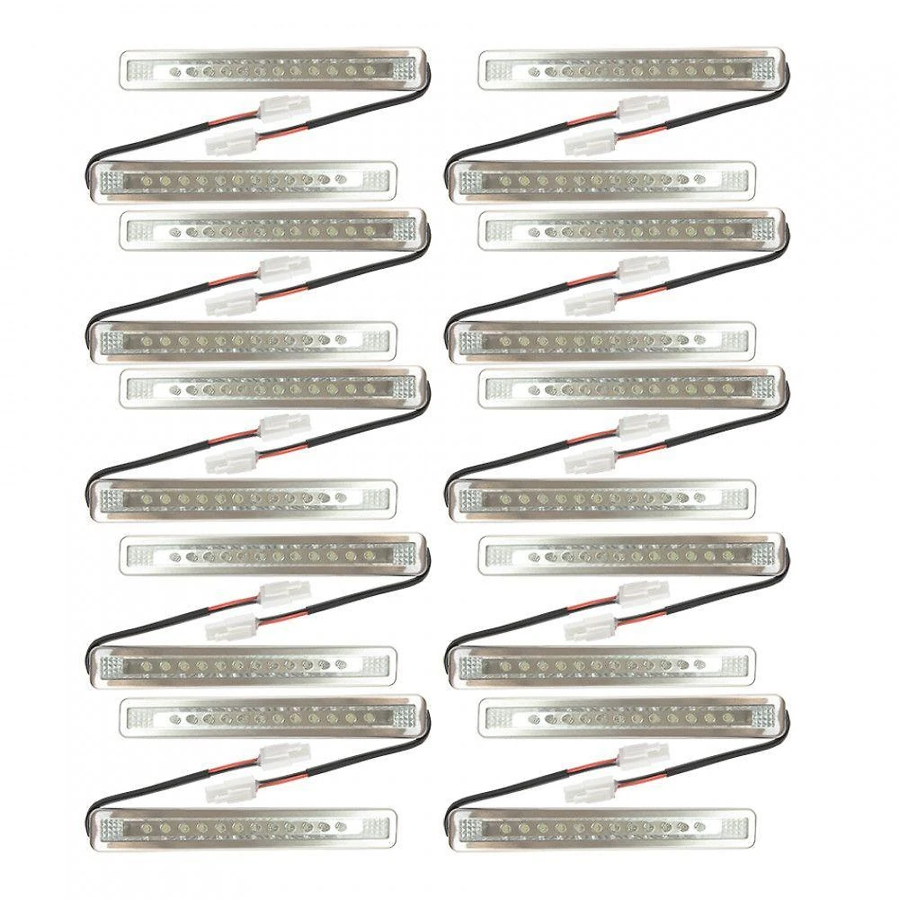 Kit Lâmpada Led Retangular - 20 Peças Metálico Bivolt