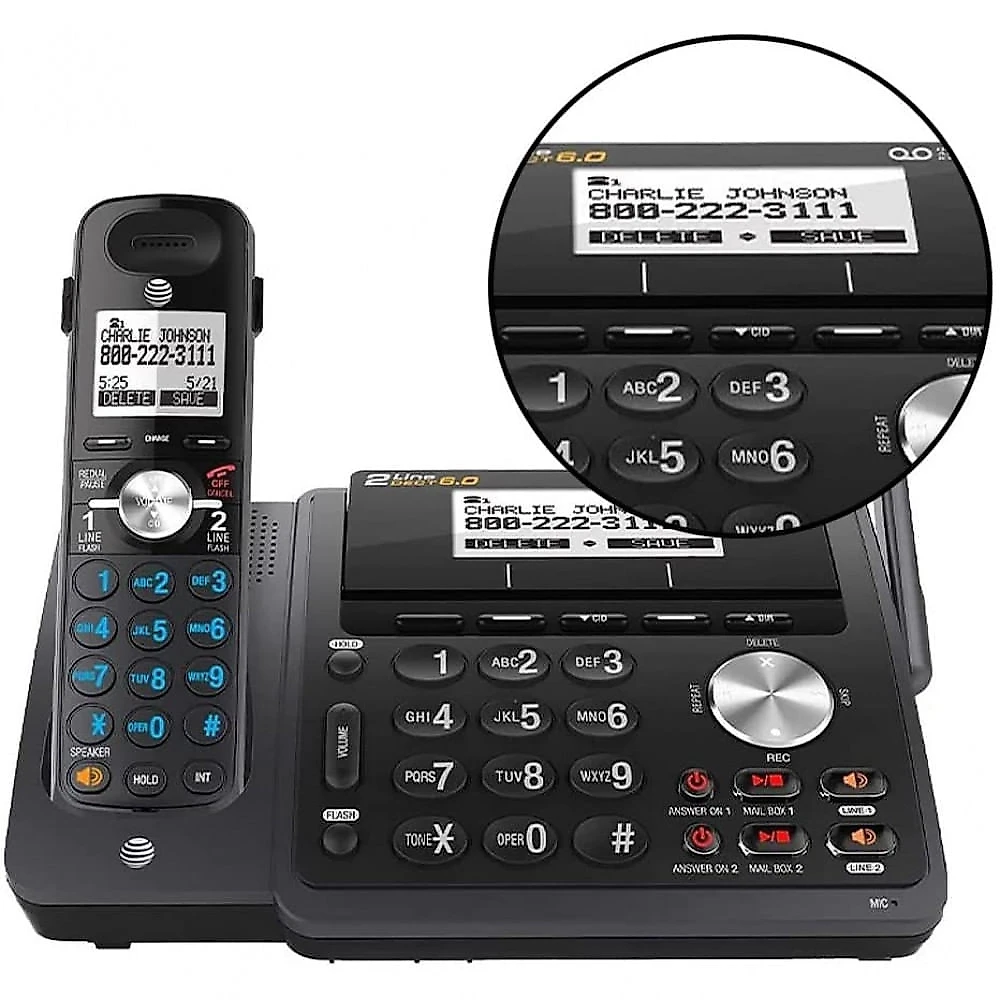 AT e T TL88102 Telefone sem Fio com Sistema de Atendimento Digital 2 Unidades