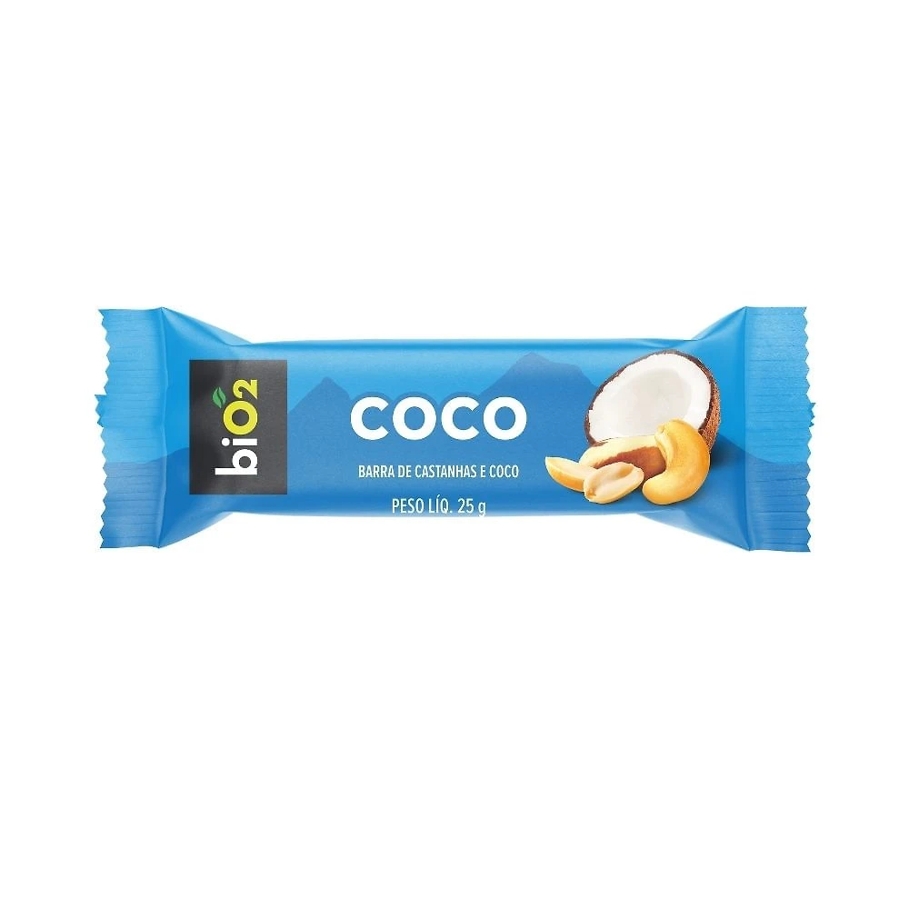 Barra de Cereal Bio2 Coco Sabor Castanhas e Coco com 25g
