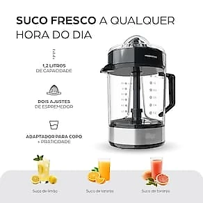 Espremedor de Frutas Wap WJ1200 1,2L 40W Automático Rotação Alternada Preto e Cinza 110V
