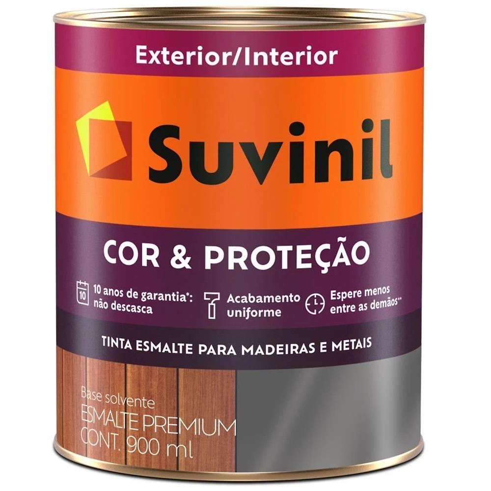 Tinta Esmalte Sintético Cor E Proteção Brilhante Para Madeira E Metal 900ml Vinho Chassis 53383069