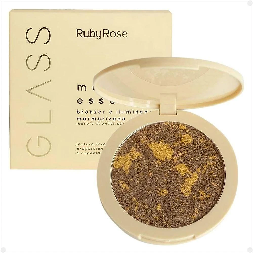 Ruby Rose Blonzer E Iluminador Marmorizado Glass Hbf16051 14,7g