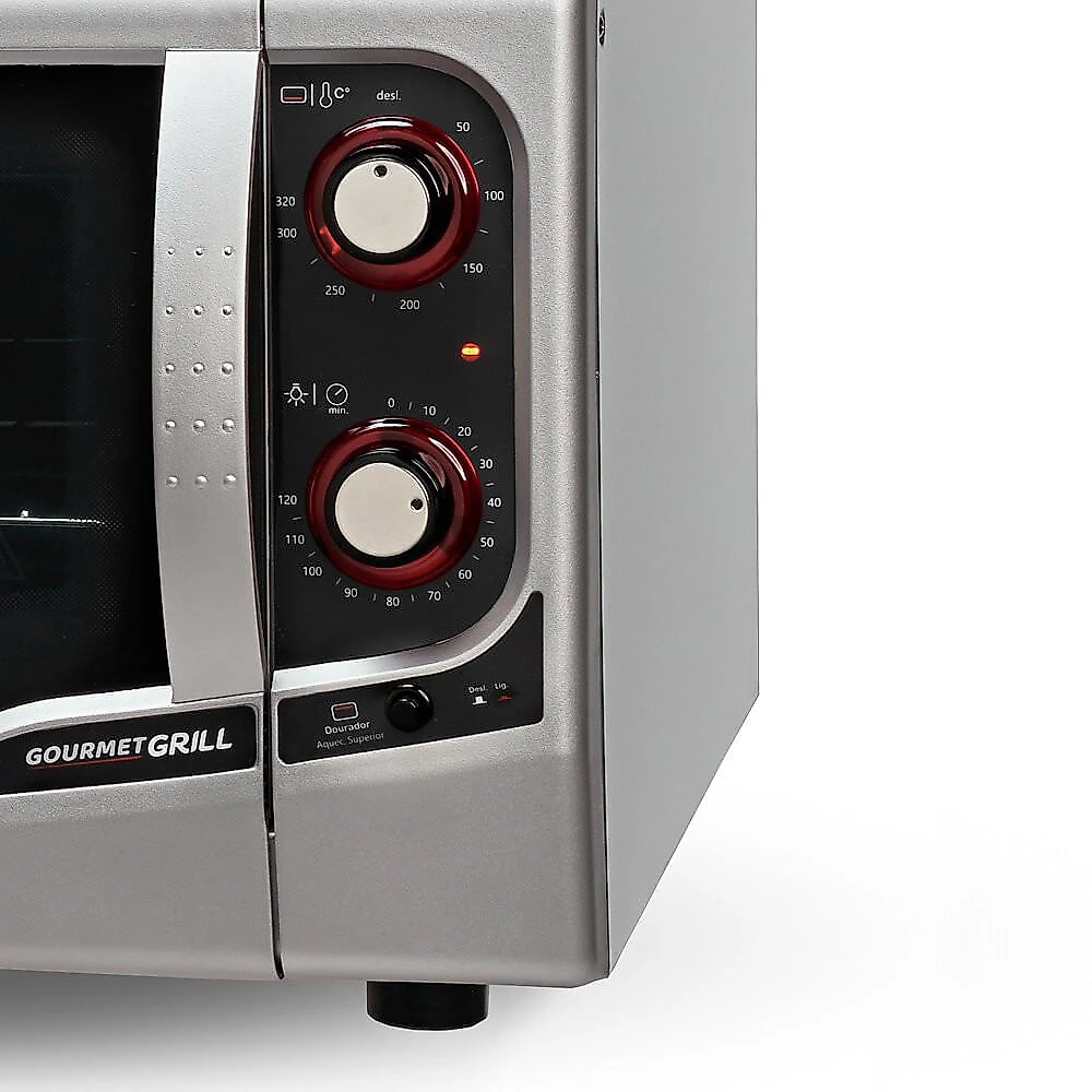 Forno Elétrico Gourmet Grill Autolimpante 44 Litros Fischer Prata - 110V