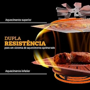 Fritadeira Elétrica Air Fryer Philco Oven PAF15B 15L Preta 110V