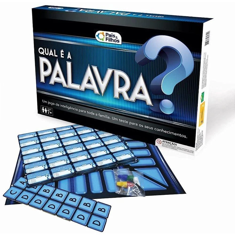 Jogo de Tabuleiro Qual É a Palavra para 2 a 6 Participantes Pais & Filhos